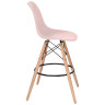Барные стулья Набор 2 шт Стул барный DOBRIN DSW BAR, ножки светлый бук, цвет сиденья светло-розовый (PK-02)