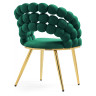 Стулья на металлокаркасе Ball green / gold