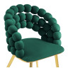 Стулья на металлокаркасе Ball green / gold