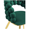 Стулья на металлокаркасе Ball green / gold