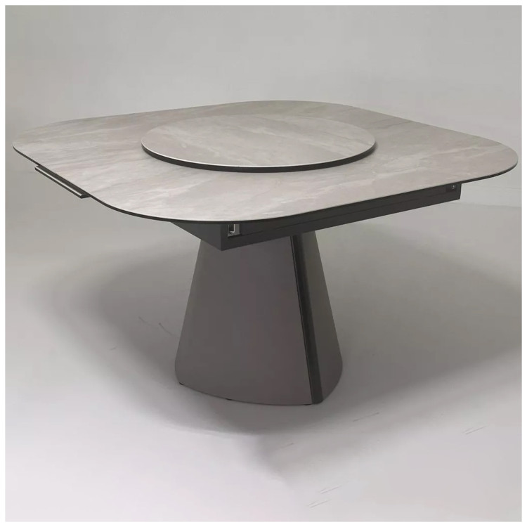 RUBEN 132 стол с керамической столешницей серый мрамор (TL-109)  / латте каркас , ®DISAUR