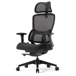 Эргономичное компьютерное кресло Eureka ERK-OC15-B, черное