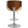 Полубарные стулья Стул барный DOBRIN KARTER, коричневое дерево, кремовый