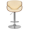 Полубарные стулья Стул барный DOBRIN KARTER, коричневое дерево, кремовый
