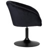 DOBRIN EDISON BLACK дизайнерское кресло с регулировкой по высоте с обивкой тканью велюр, цвет чёрный