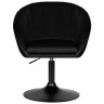DOBRIN EDISON BLACK дизайнерское кресло с регулировкой по высоте с обивкой тканью велюр, цвет чёрный