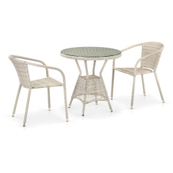Комплект плетеной мебели T705ANT/Y137C-W85 2Pcs Latte