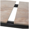 Стол обеденный CORNER 120 раздвижной, столешница керамическая GLOSS AMBER JADE SOLID CERAMIC, каркас BLACK, DISAUR