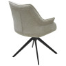 Стул обеденный поворотный OVE 360, обивка ткань бежевый, каркас черный, DISAUR
