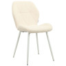 DC826 стул БЕЖЕВЫЙ#T-10 букля, каркас белый 