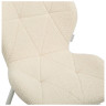 DC826 стул БЕЖЕВЫЙ#T-10 букля, каркас белый 