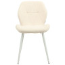 DC826 стул БЕЖЕВЫЙ#T-10 букля, каркас белый 