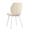 DC826 стул БЕЖЕВЫЙ#T-10 букля, каркас белый 