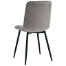 Стулья DC209 Стул мягкий, СЕРЫЙ#G62-38 велюр, каркас металл черный КРУГЛЫЙ