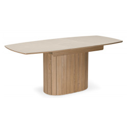 ЛЮМЕН 140 okara light yellow / дуб американский Стол обеденный