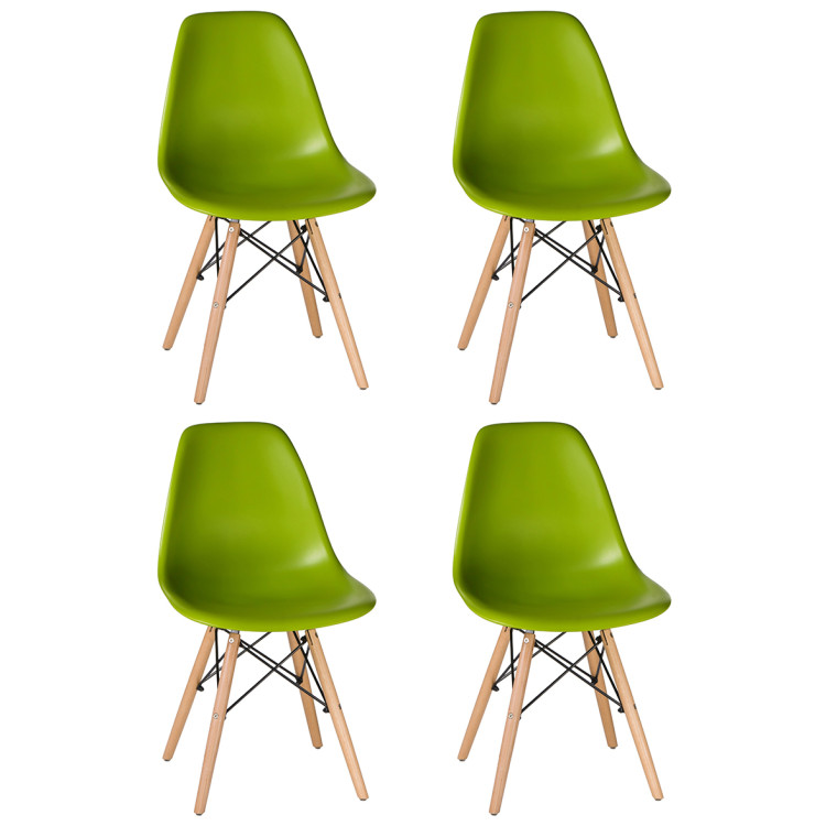 Обеденные стулья и табуреты Набор 4 шт Стул обеденный DOBRIN DSW, ножки светлый бук, цвет салатовый (G-08)