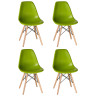 Обеденные стулья и табуреты Набор 4 шт Стул обеденный DOBRIN DSW, ножки светлый бук, цвет салатовый (G-08)