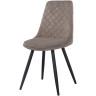 Стул на металлическом каркасе, с обивкой тканью велюр