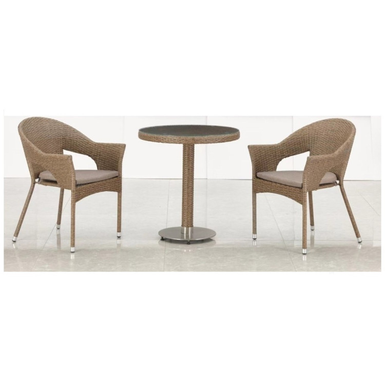 Кофейные комплекты для кафе Комплект мебели  T601/Y79B-W56 Light Brown (2+1)