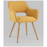 Комплекты из двух стульев Кромвель II желтый, широкая эргономичная спинка, удобные подлокотники, обивка плотная ткань, мет