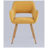 Комплекты из двух стульев Кромвель II желтый, широкая эргономичная спинка, удобные подлокотники, обивка плотная ткань, мет