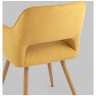 Комплекты из двух стульев Кромвель II желтый, широкая эргономичная спинка, удобные подлокотники, обивка плотная ткань, мет