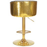 DOBRIN DARCY GOLD SHINY барный стул с обивкой велюр черный с золотыми пойетками