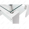 Стеклянный журнальный столик ST-052 венге, белый лак глянец