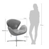 SWAN CHAIR дизайнерское кресло с обивкой кашемиром