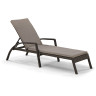 Шезлонг-лежак A30A2-W53 Brown с матрасом, плетеный искусственный ротанг