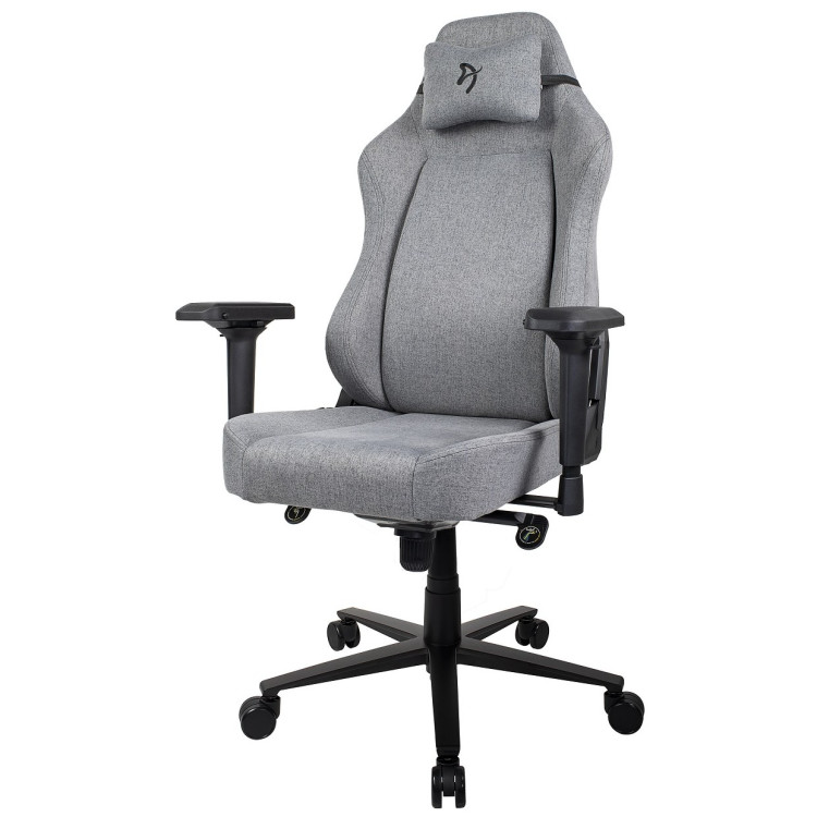 Игровые кресла Компьютерное кресло (для геймеров) Arozzi Primo Woven Fabric - Grey - Black logo