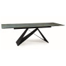 Import.categories_SIGNAL Стол обеденный Signal WESTIN Ceramic 160 раскладной (Pietra Di Savoia светло-серый/черный мат)