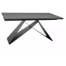 Import.categories_SIGNAL Стол обеденный Signal WESTIN Ceramic 160 раскладной (Pietra Di Savoia светло-серый/черный мат)