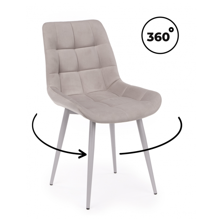 Стулья на металлокаркасе Челси 360 К латте (zd 290) / серый np