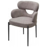 Стул с подлокотниками VALTER, обивка ткань молочный AR627-11B, каркас черный, DISAUR