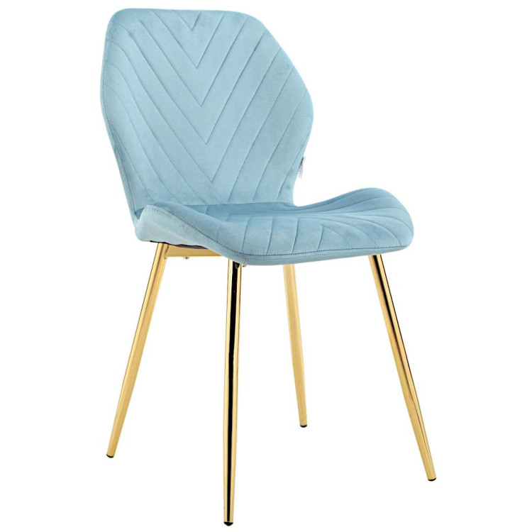 Стулья DC828 Стул мягкий, ОКЕАН#G62-45 велюр, каркас металл золото КРУГЛЫЙ