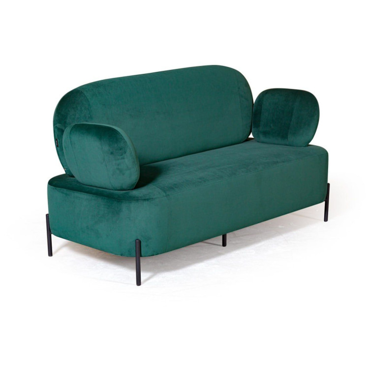 Дизайнерские диваны Диван Dandy двухместный, бархат зеленый 19