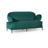Дизайнерские диваны Диван Dandy двухместный, бархат зеленый 19