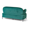 Дизайнерские диваны Диван Dandy двухместный, бархат зеленый 19
