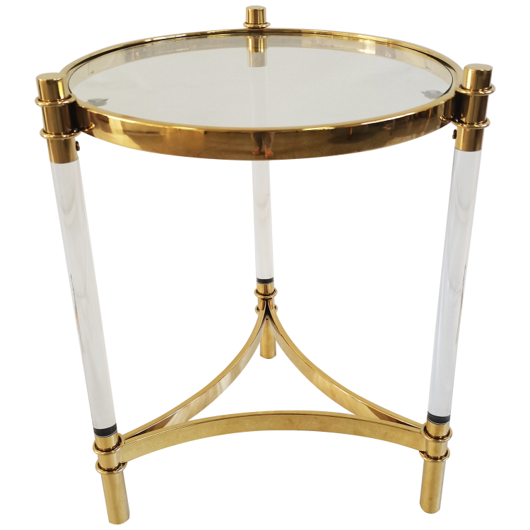Стеклянные столики Стол журнальный Эклект MH1796ET, 53x53х62 см, золото