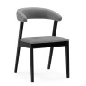 ТОКИО 2 стул на деревянном каркасе с обивкой тканью серого цвета (ткань 234) / черное дерево