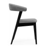 ТОКИО 2 стул на деревянном каркасе с обивкой тканью серого цвета (ткань 234) / черное дерево
