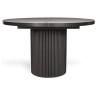 ORLANDO круглый стол с керамической столешницей, цвет белый мрамор / черный 