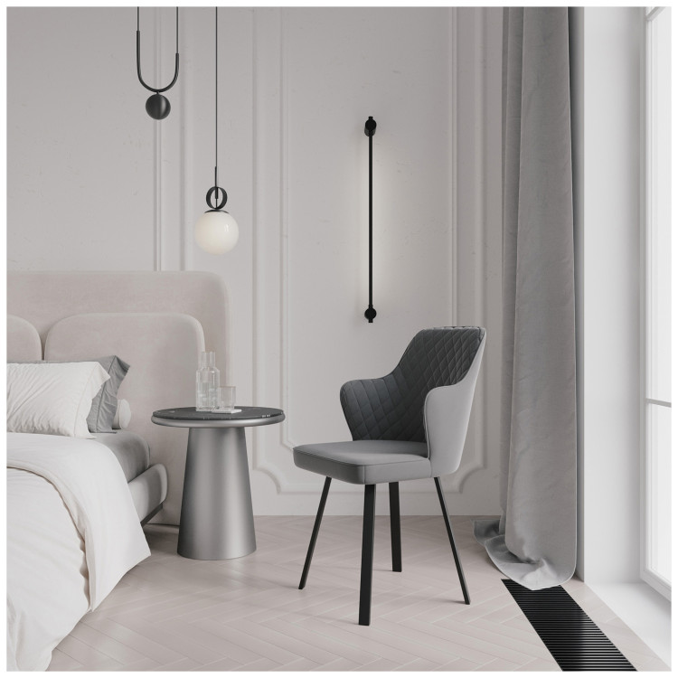 БРАЙАН стул на металлическом каркасе с обивкой тканью, экокожей и экозамшей