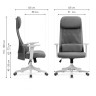 Офисные кресла Salta gray / white