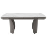 ОЛЬХОН 180 стол обеденный с керамической столешницей, цвет БЕЛЫЙ МРАМОР матовый  / черный каркас