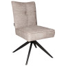 FLORENTIN поворотный стул с возвратом, обивк тканью, цвет капучино / черный каркас