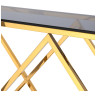 Консольные столики Консольный столик LIVIA тонированное стекло 120*40, каркас золото