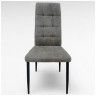 DC611 стул на металлическом каркасе с обивкой искусственным нубуком, цвет тепло-серый / каркас антрацит