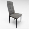 DC611 стул на металлическом каркасе с обивкой искусственным нубуком, цвет тепло-серый / каркас антрацит
